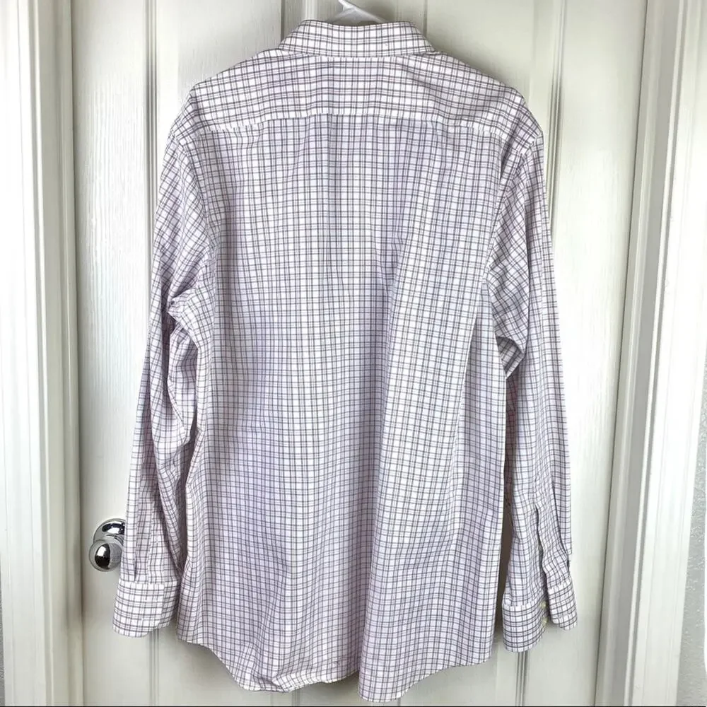 Banana Republic Plaid Non Iron Slim Fit Button Up Shirt XL